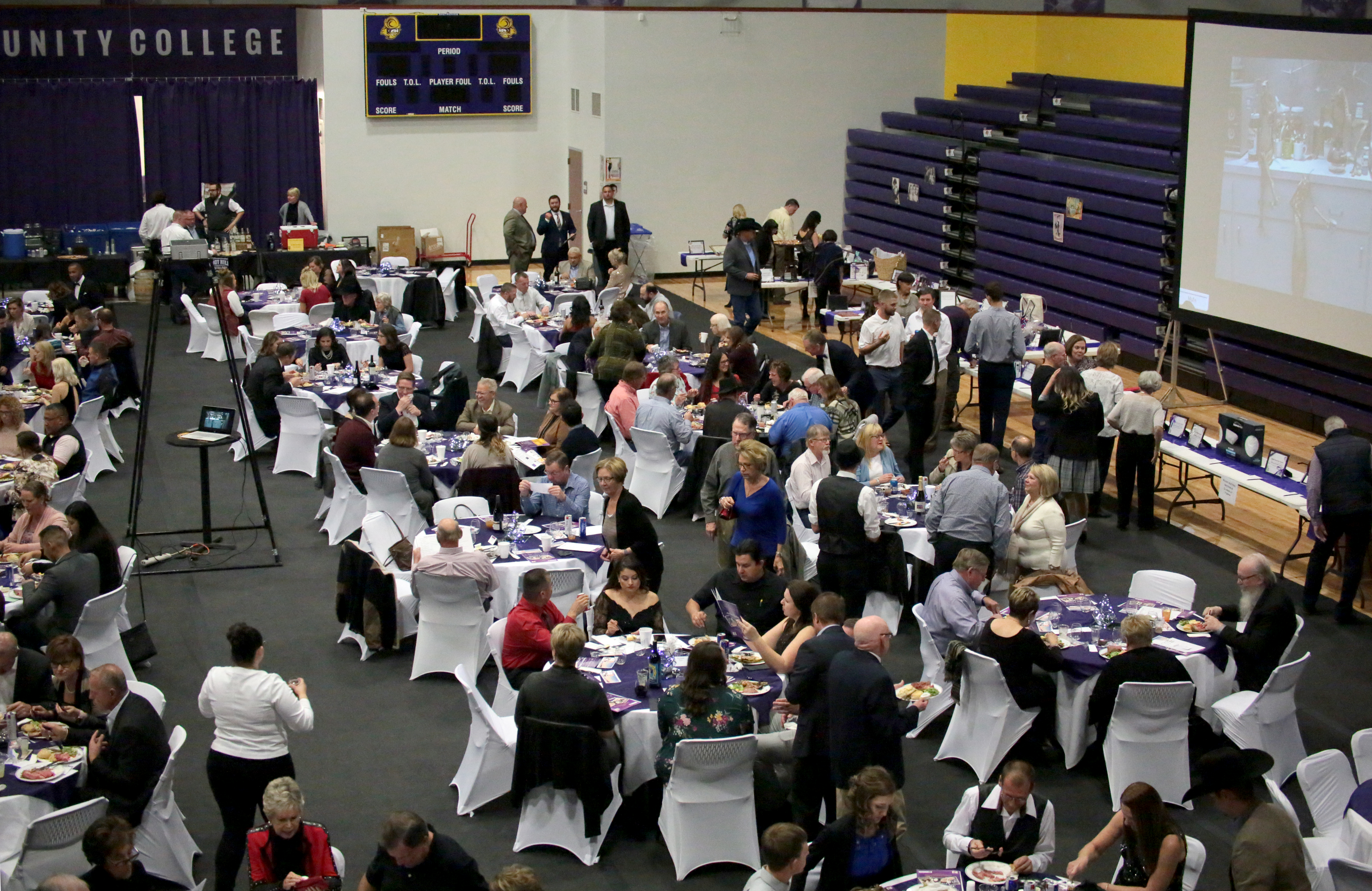 The DC3 Student Activity Center filled with college supporters during the 2018 DC3 Foundation Gala Dinner and Auction