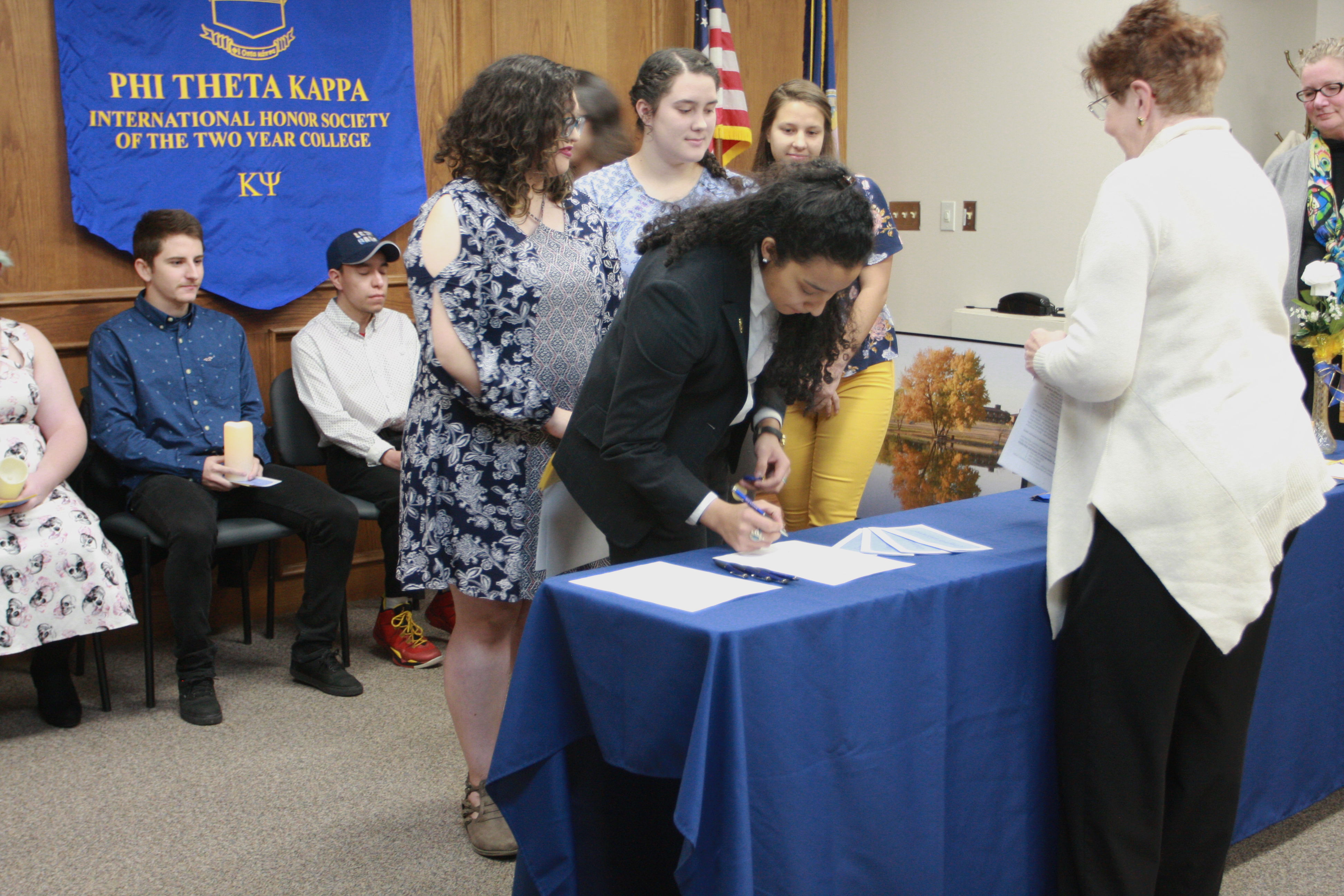 PTK officers sign their pledge of office