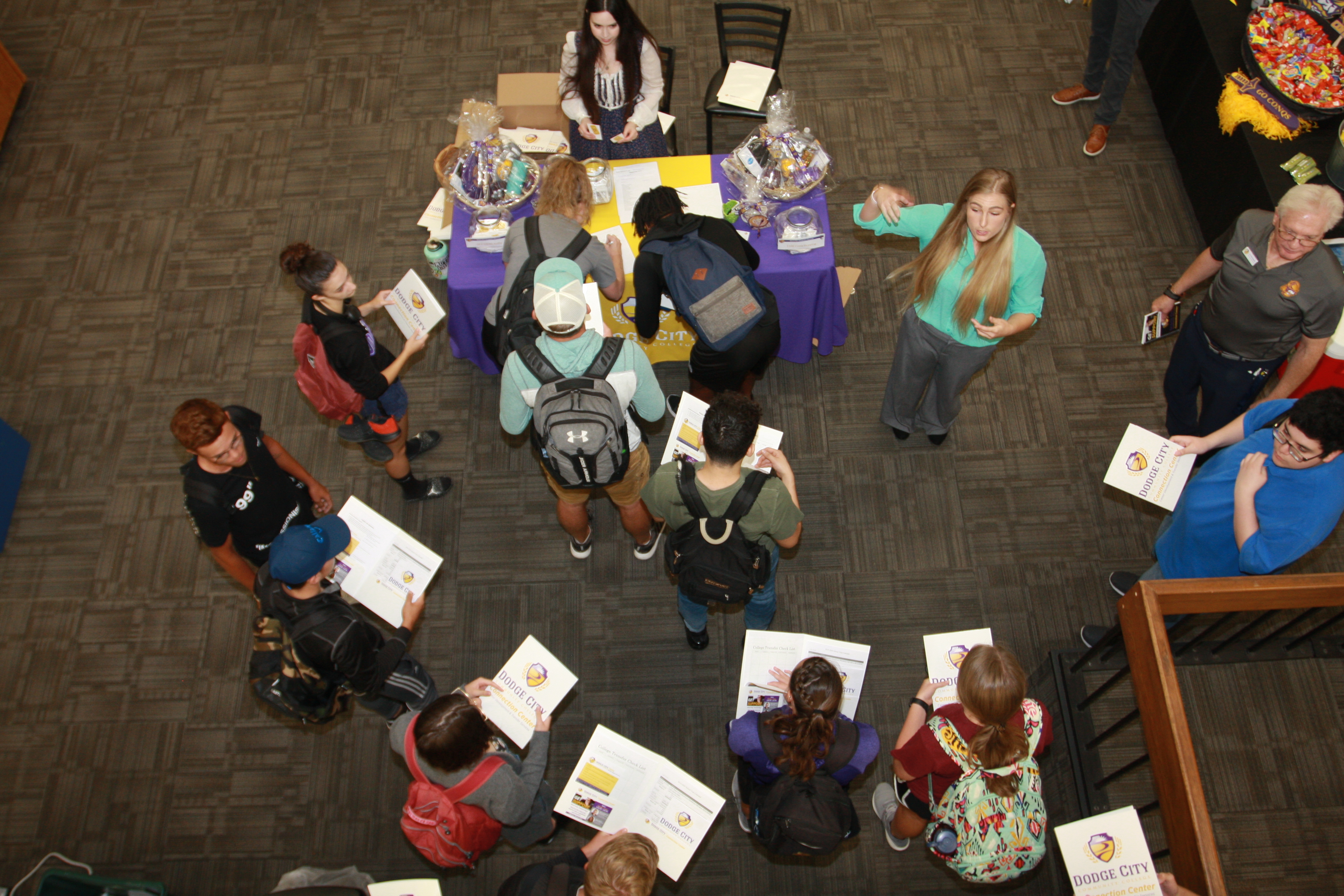 DC3 Students registering for the 2019 Transfer Day